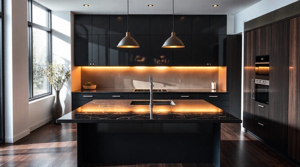 10 idées de déco contemporaine en noir et bois pour la cuisine