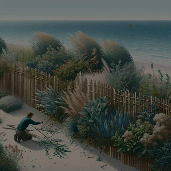 Comment créer une barrière naturelle contre le vent pour un jardin en bord de mer ?