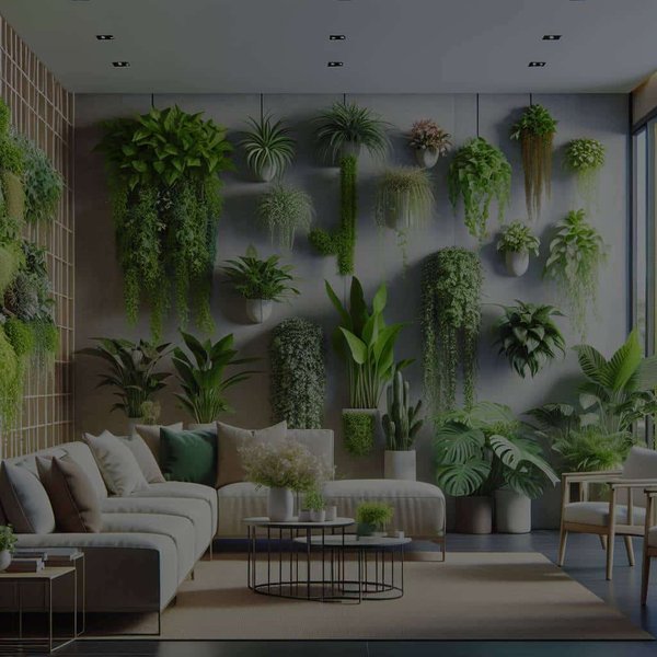 Quelles plantes grimpantes pour un mur végétal intérieur dans un salon?