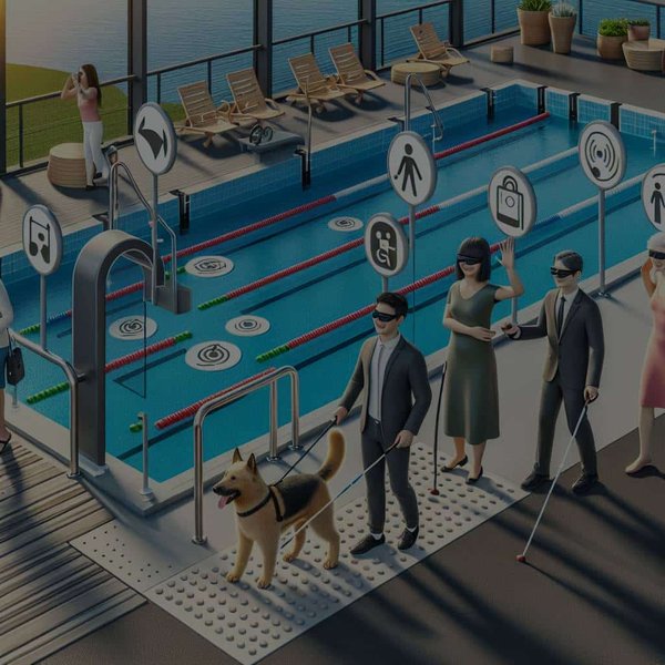 Quelle est la meilleure solution pour sécuriser les abords de la piscine pour les personnes non-voyantes ?